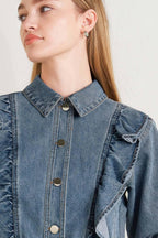 FRENCH FEMME DENIM CROP JACKET Flying Tomato