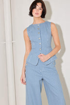 PINSTRIPE PRESTIGE WOVEN VEST Flying Tomato