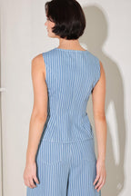 PINSTRIPE PRESTIGE WOVEN VEST Flying Tomato