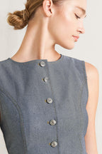 CONFIDENTLY COOL TAILORED WOVEN VEST Flying Tomato