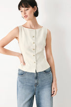 MODERN MINIMAL WOVEN VEST Flying Tomato