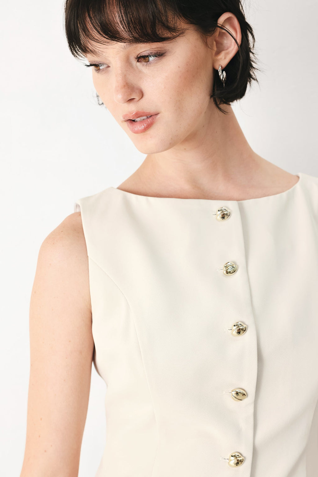 MODERN MINIMAL WOVEN VEST Flying Tomato