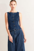 RETRO STREET DENIM VEST Flying Tomato