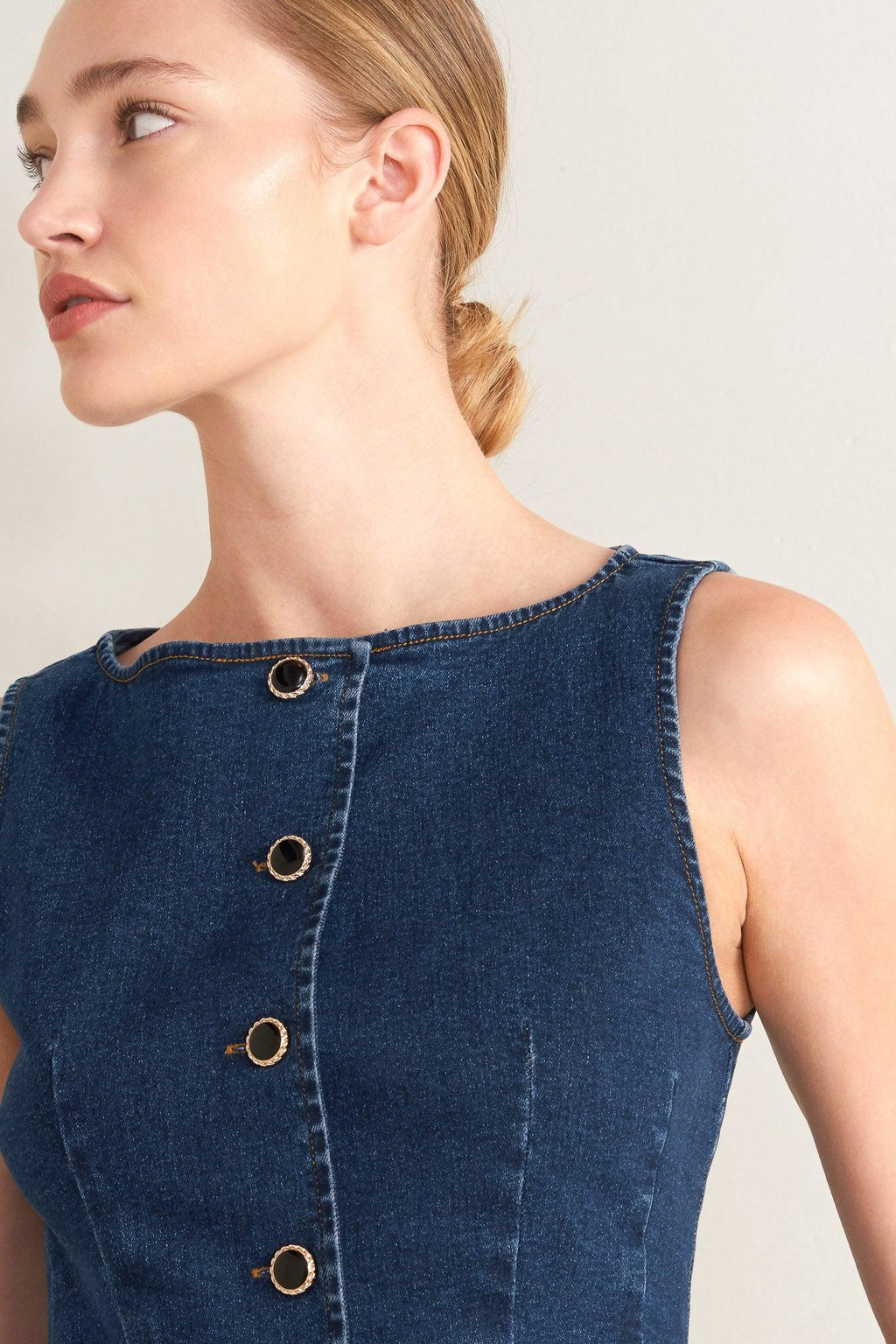 RETRO STREET DENIM VEST Flying Tomato