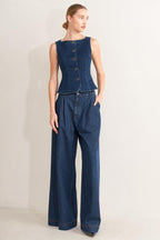 RETRO STREET DENIM VEST Flying Tomato