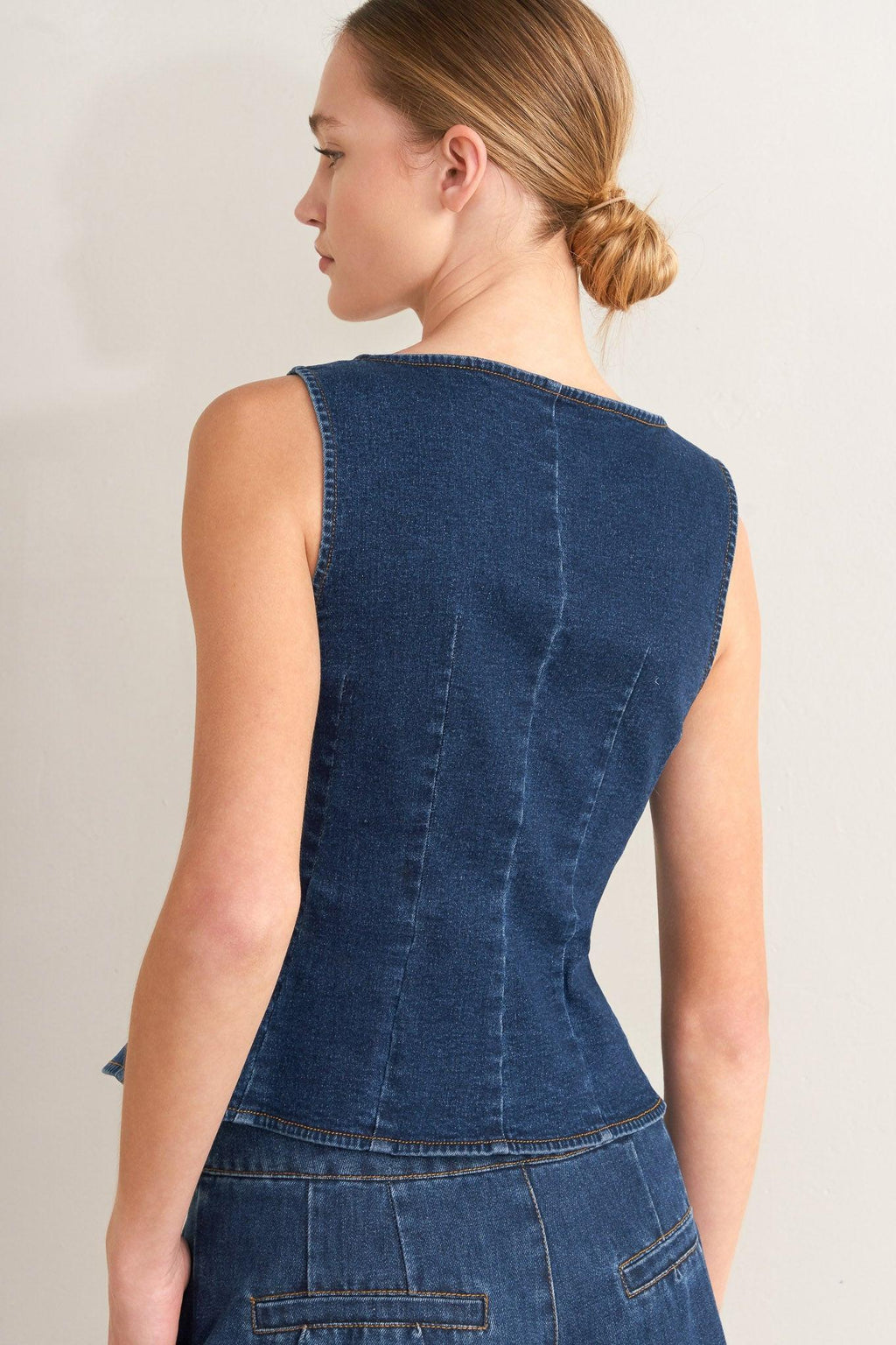 RETRO STREET DENIM VEST Flying Tomato