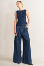 RETRO STREET DENIM VEST Flying Tomato