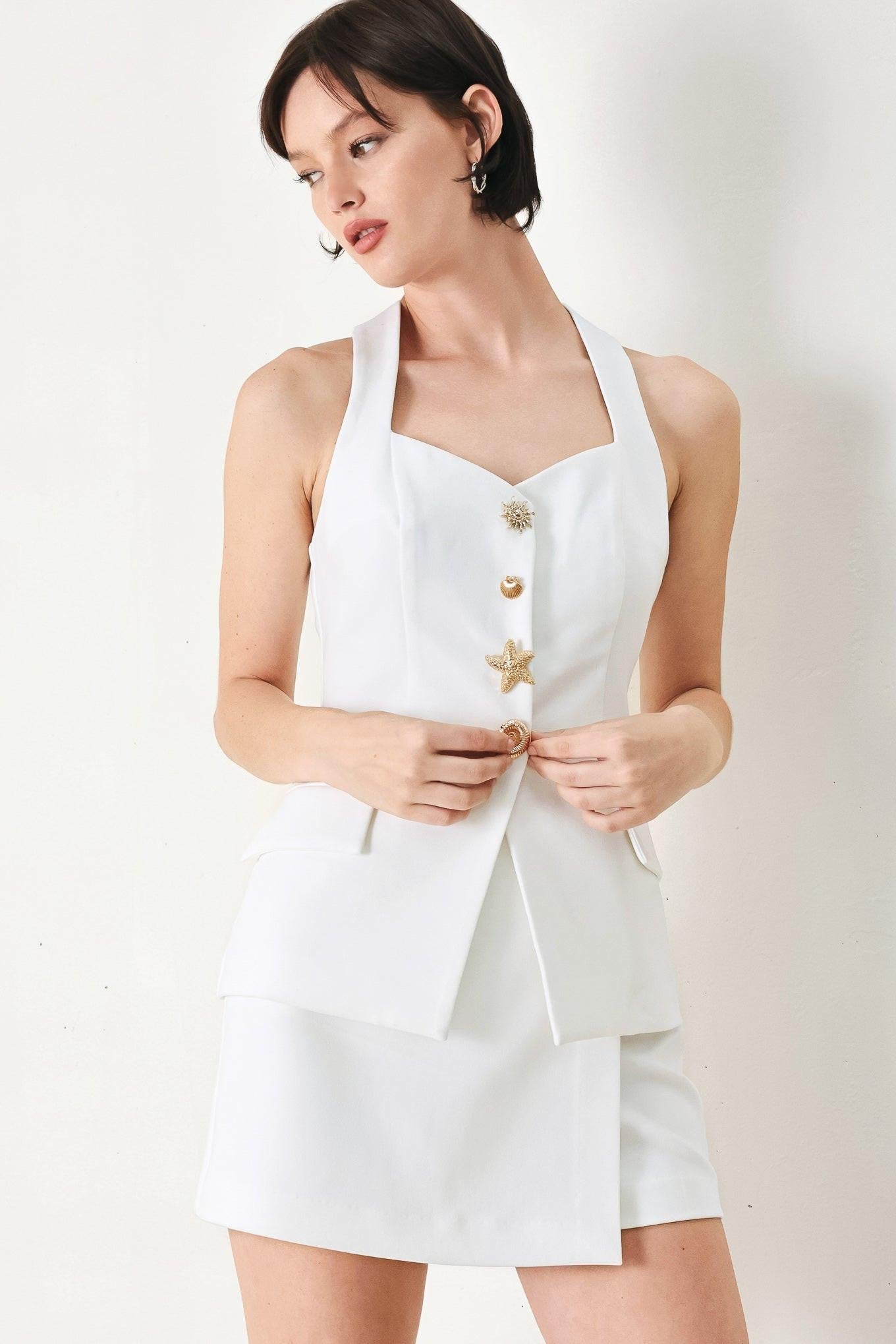 BEACH GLAM WOVEN VEST Flying Tomato