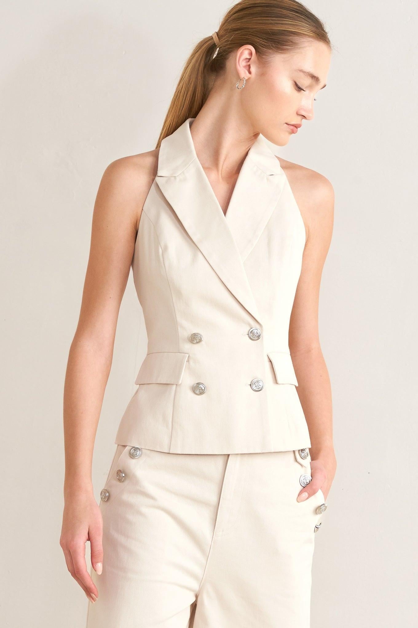RUNWAY TAILORED WOVEN VEST Flying Tomato
