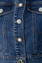 SWEET TALKER DENIM CROP VEST Flying Tomato