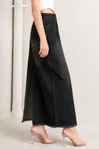 TALK ABOUT BEAUTY DENIM MIDI SKIRT Flying Tomato
