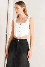 TALK ABOUT BEAUTY DENIM MIDI SKIRT Flying Tomato