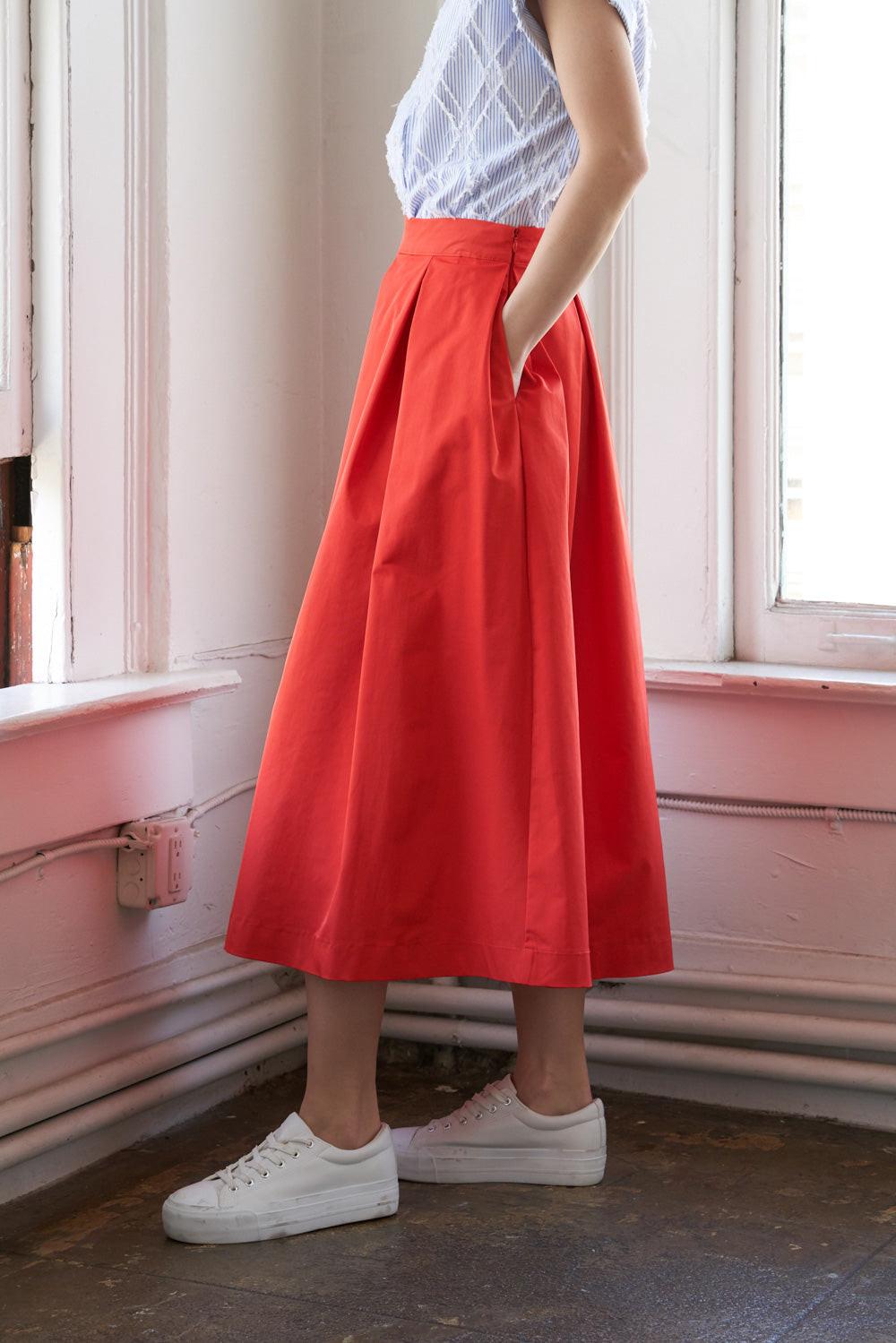 LOVE OF MINE WOVEN MIDI SKIRT Flying Tomato