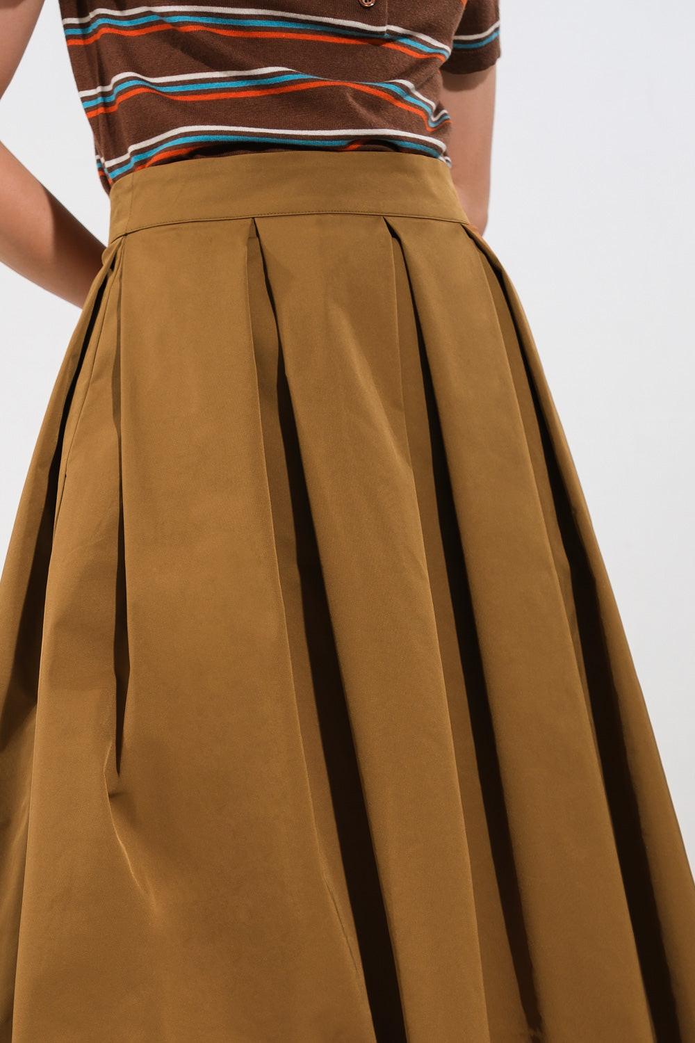 LOVE OF MINE WOVEN MIDI SKIRT Flying Tomato