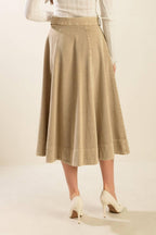 YOU KNOW IT TWILL MIDI SKIRT Flying Tomato