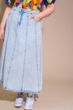 URBAN COWGIRL DENIM MIDI SKIRT Flying Tomato