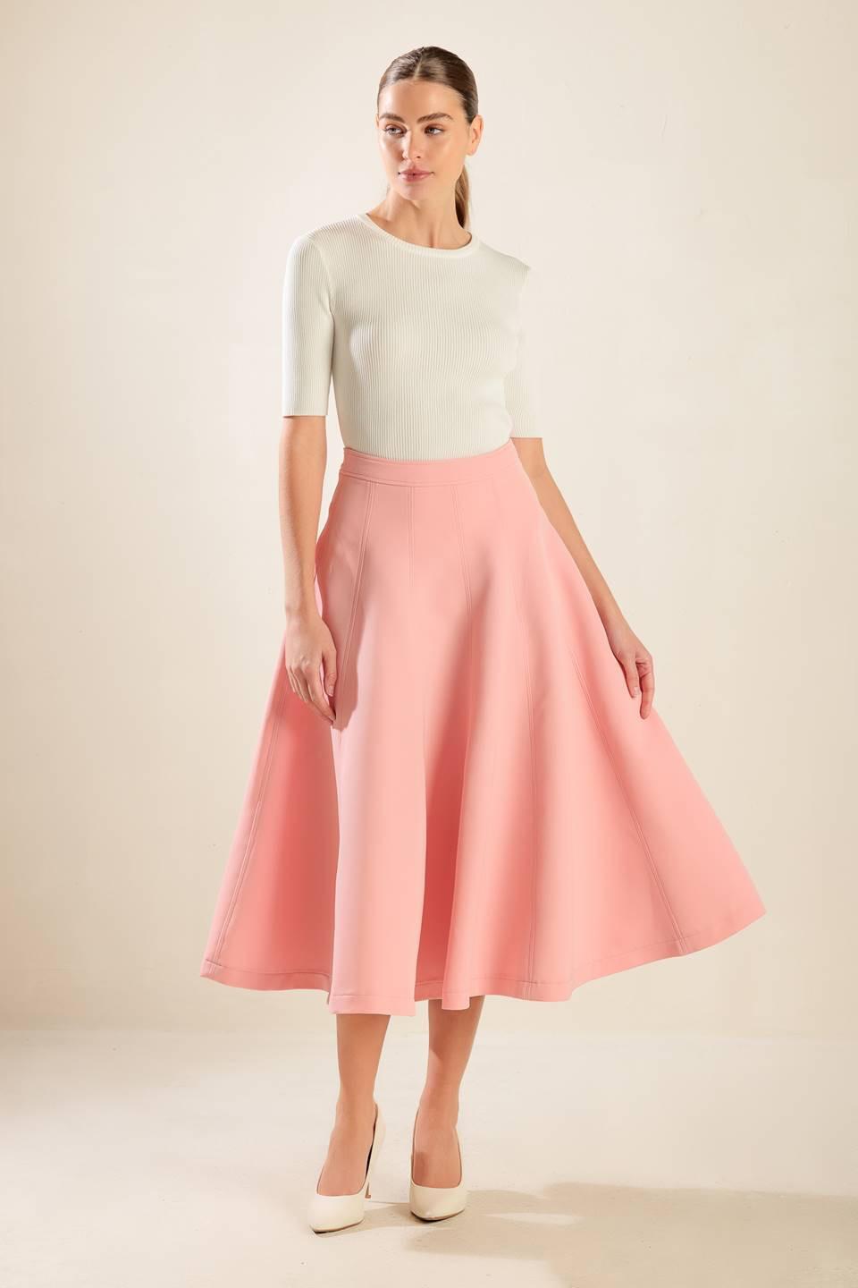 FALLING INTO BLISS WOVEN MIDI SKIRT Flying Tomato