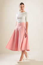 FALLING INTO BLISS WOVEN MIDI SKIRT Flying Tomato