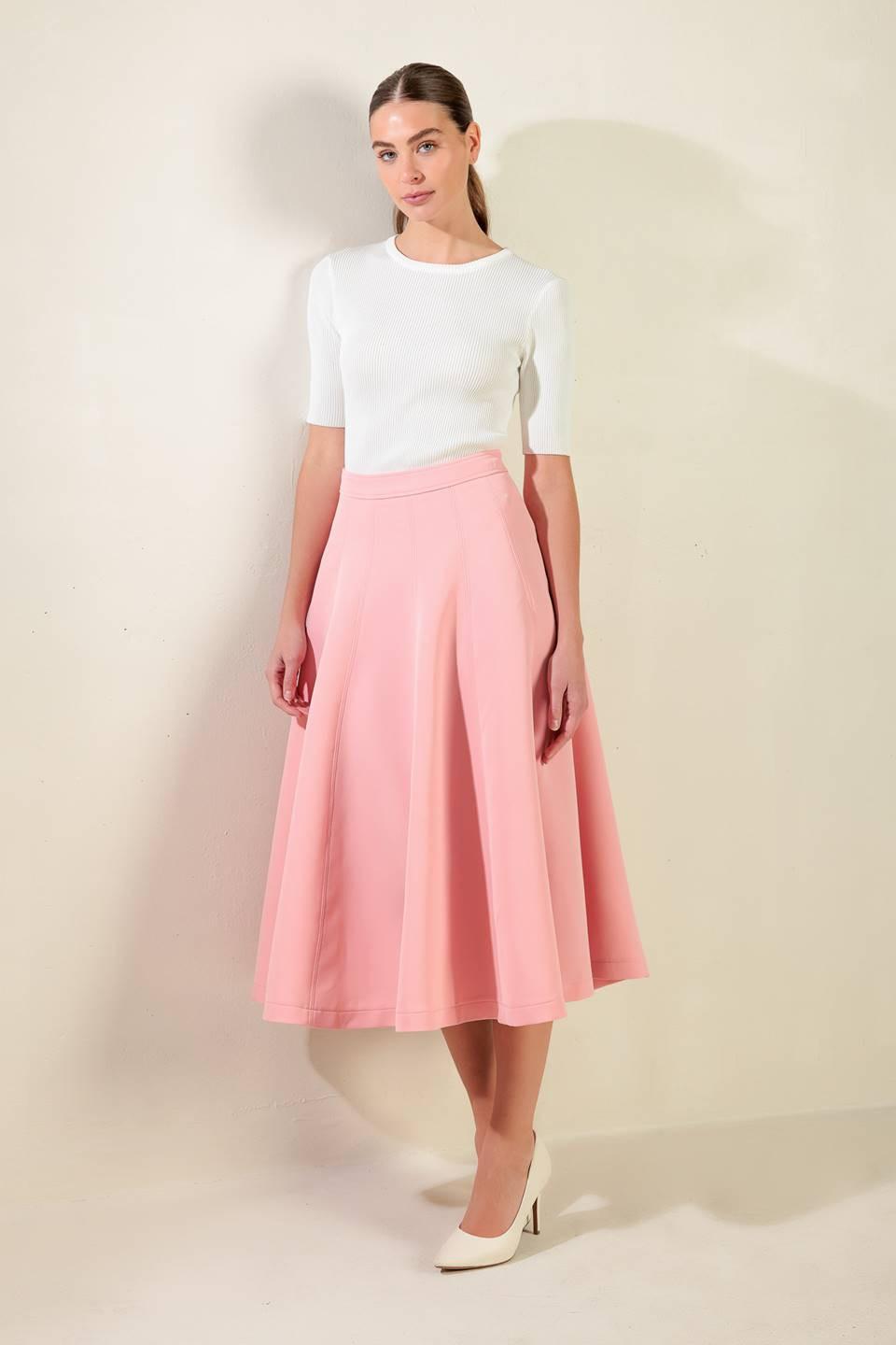 FALLING INTO BLISS WOVEN MIDI SKIRT Flying Tomato