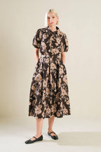 POSH PRESENCE WOVEN MIDI SKIRT Flying Tomato