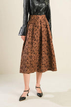 ETERNAL DEVOTION WOVEN FULL MIDI SKIRT Flying Tomato
