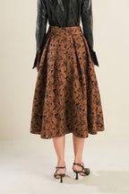 ETERNAL DEVOTION WOVEN FULL MIDI SKIRT Flying Tomato