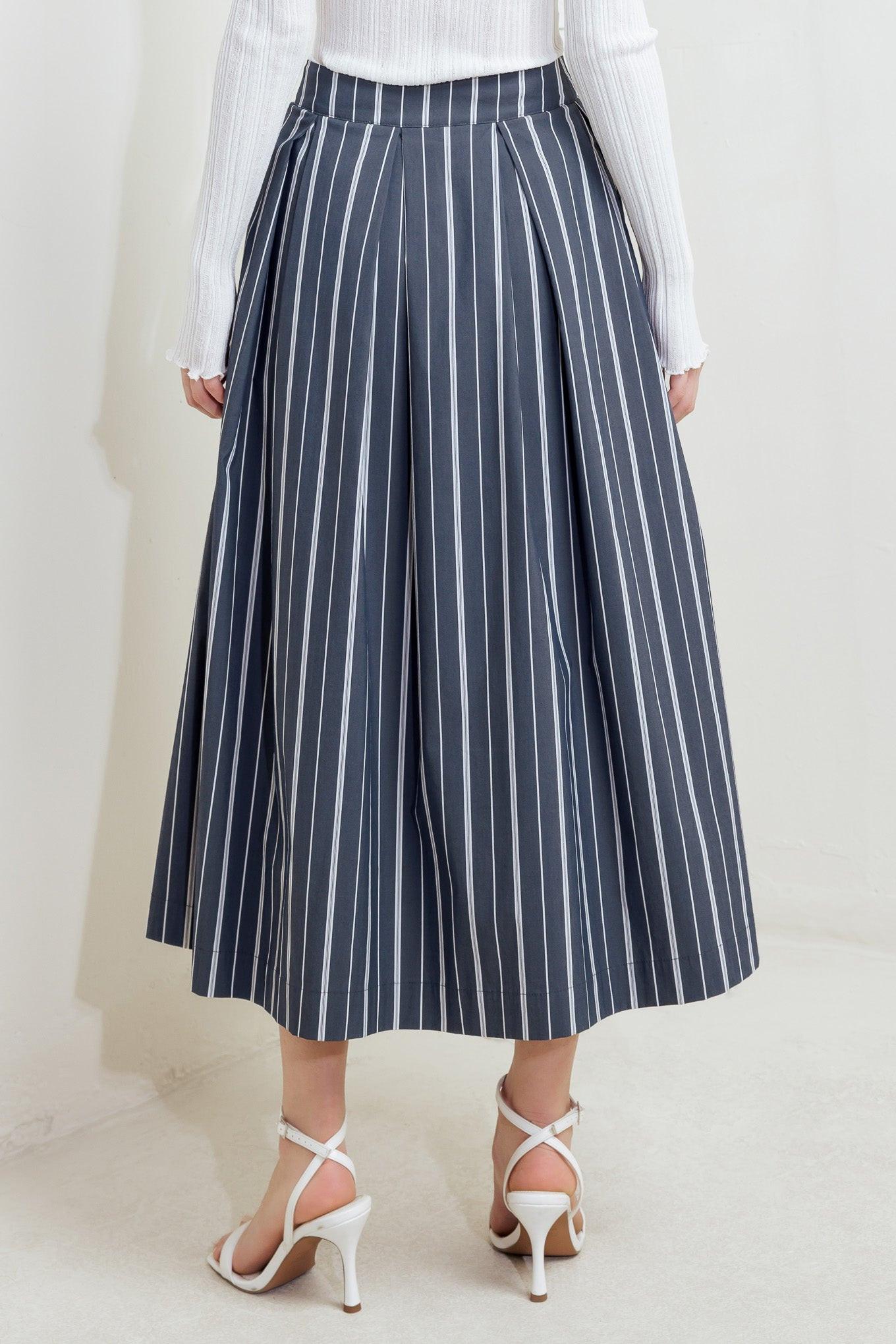 BEHIND THE GRIN WOVEN MIDI SKIRT Flying Tomato