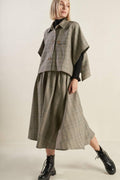 MOODY ALLURE WOVEN MIDI SKIRT Flying Tomato