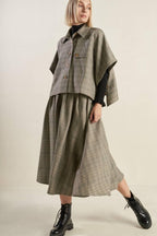 MOODY ALLURE WOVEN MIDI SKIRT Flying Tomato
