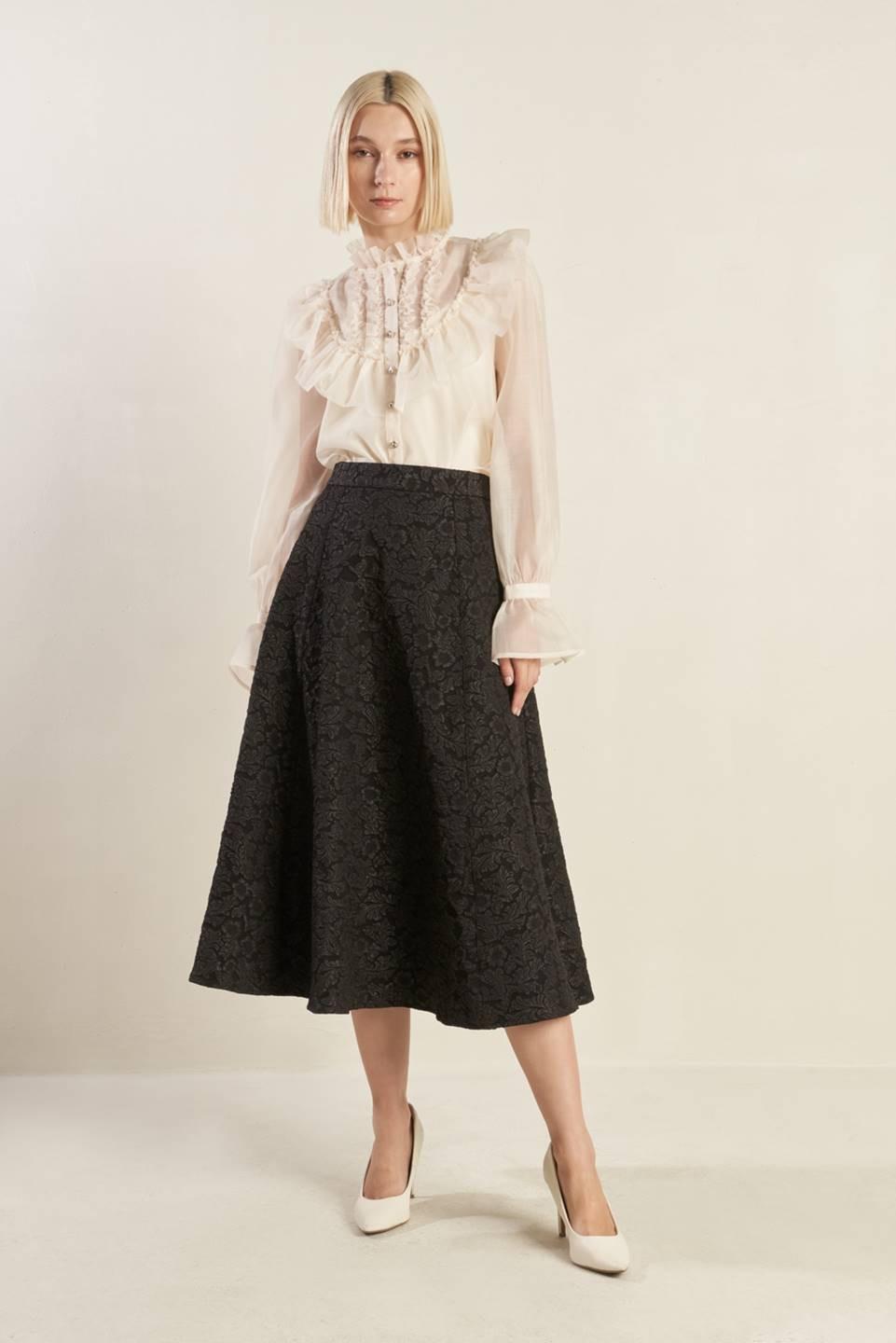 FOREVER DAYDREAMING WOVEN MIDI SKIRT Flying Tomato