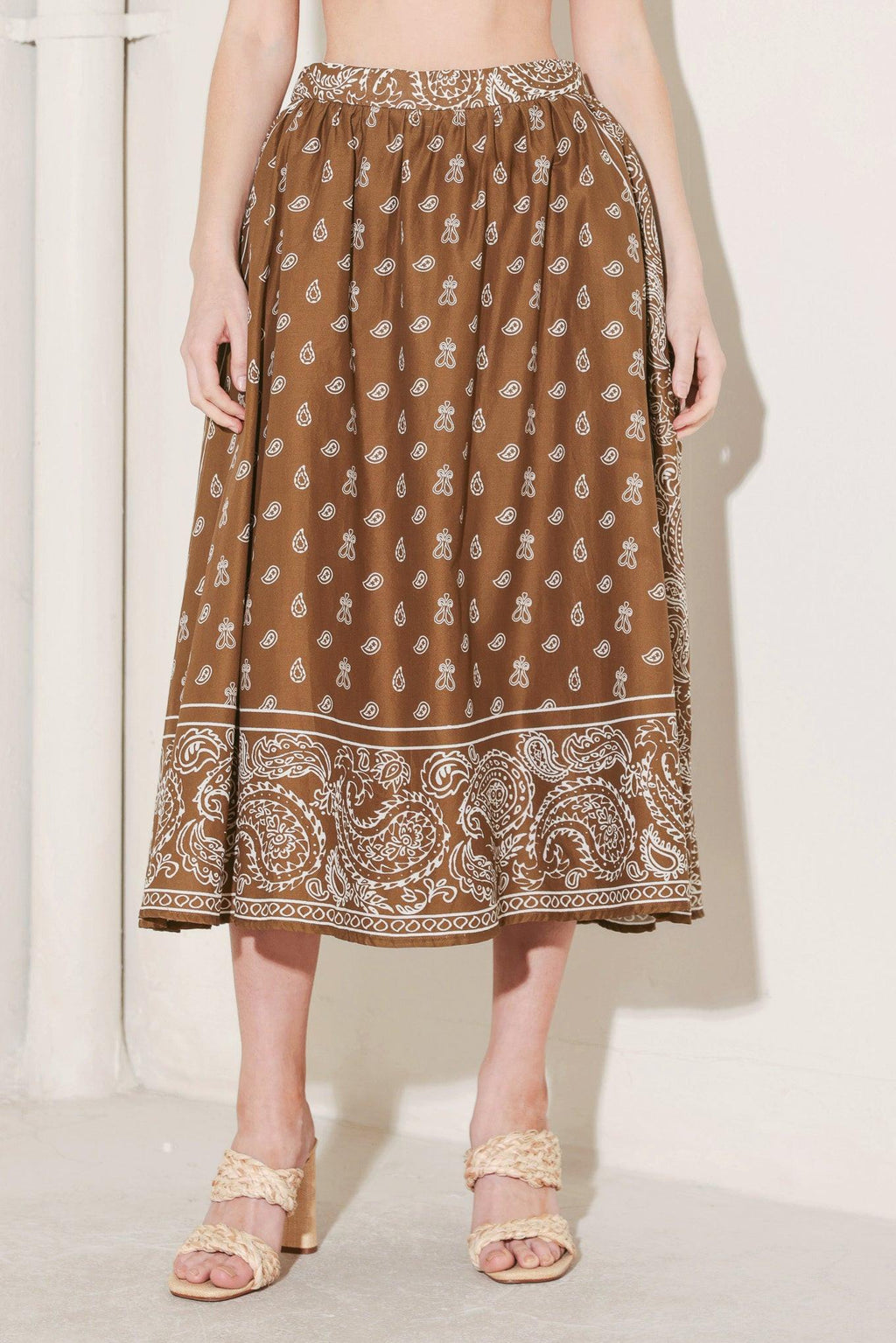 THE MORE THE MERRIER WOVEN FULL MIDI SKIRT Flying Tomato