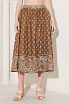 THE MORE THE MERRIER WOVEN FULL MIDI SKIRT Flying Tomato