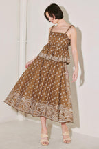 THE MORE THE MERRIER WOVEN FULL MIDI SKIRT Flying Tomato