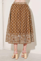 THE MORE THE MERRIER WOVEN FULL MIDI SKIRT Flying Tomato