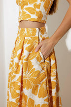PLAIN OPTIMISM WOVEN MIDI SKIRT Flying Tomato