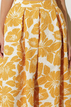 PLAIN OPTIMISM WOVEN MIDI SKIRT Flying Tomato