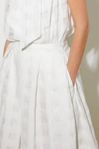 LIVE FOR US WHITE ORGANZA MIDI SKIRT Flying Tomato