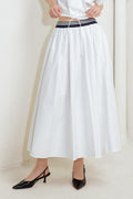 COASTAL COLLAR WOVEN MIDI SKIRT Flying Tomato