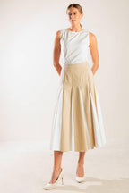 THE SWEETEST THING WOVEN MIDI SKIRT Flying Tomato