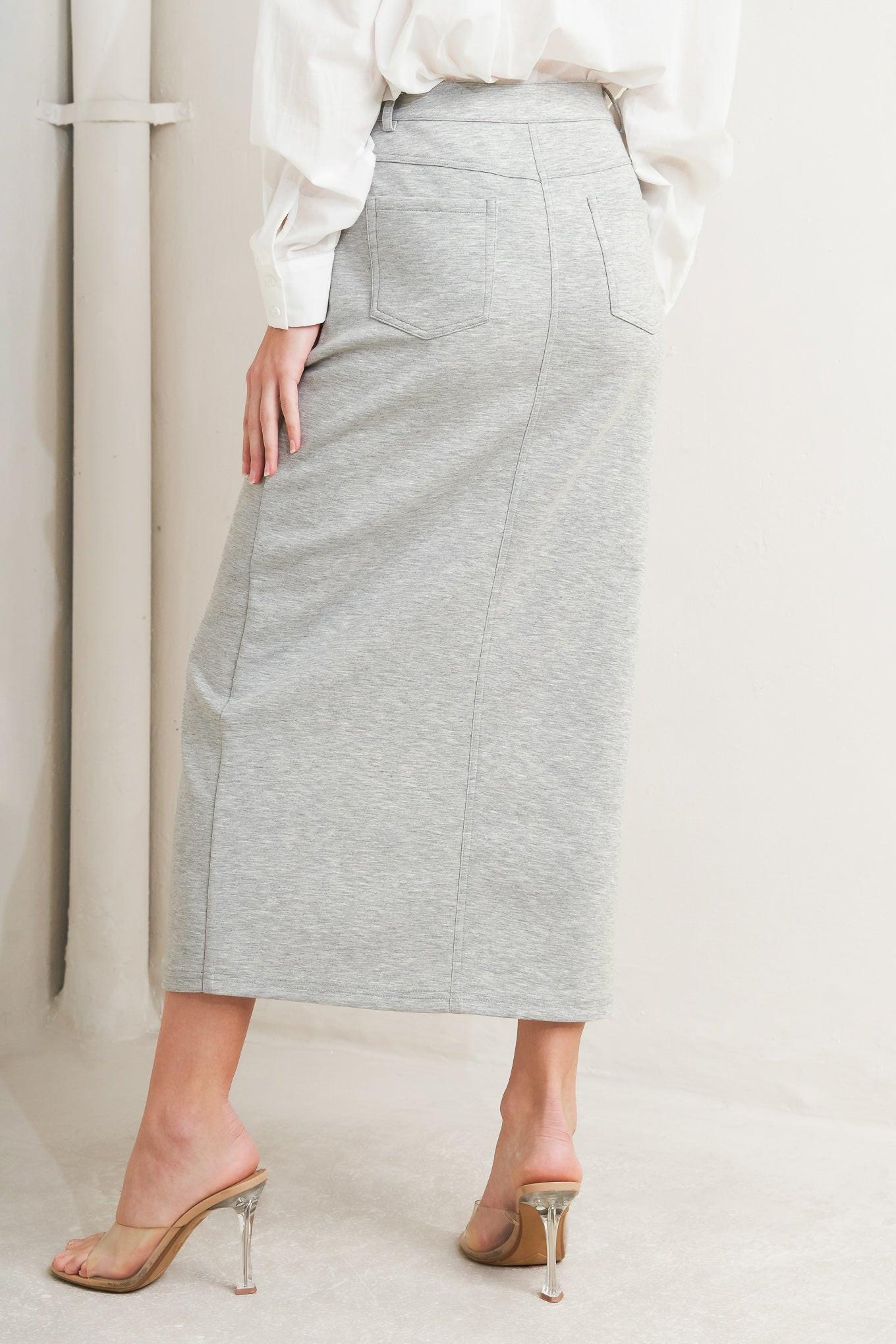 LOVELY BY NATURE KNIT MIDI SKIRT Flying Tomato