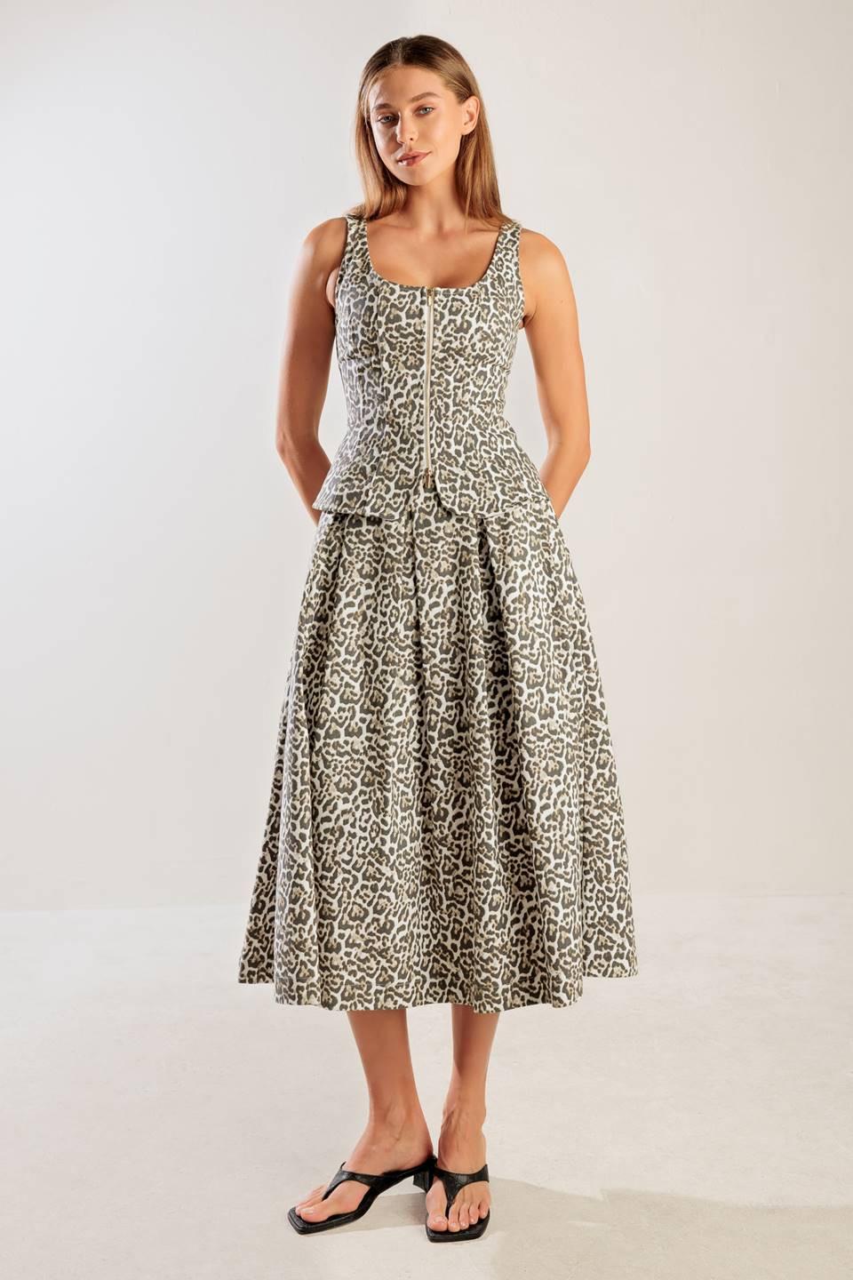 SOMETHING SPECIAL WOVEN MIDI FULL SKIRT Flying Tomato