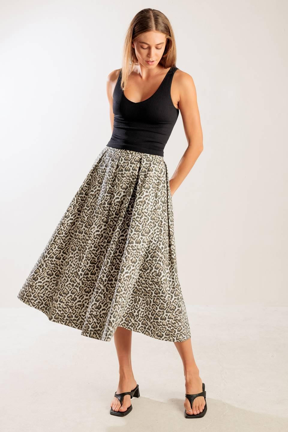 SOMETHING SPECIAL WOVEN MIDI FULL SKIRT Flying Tomato