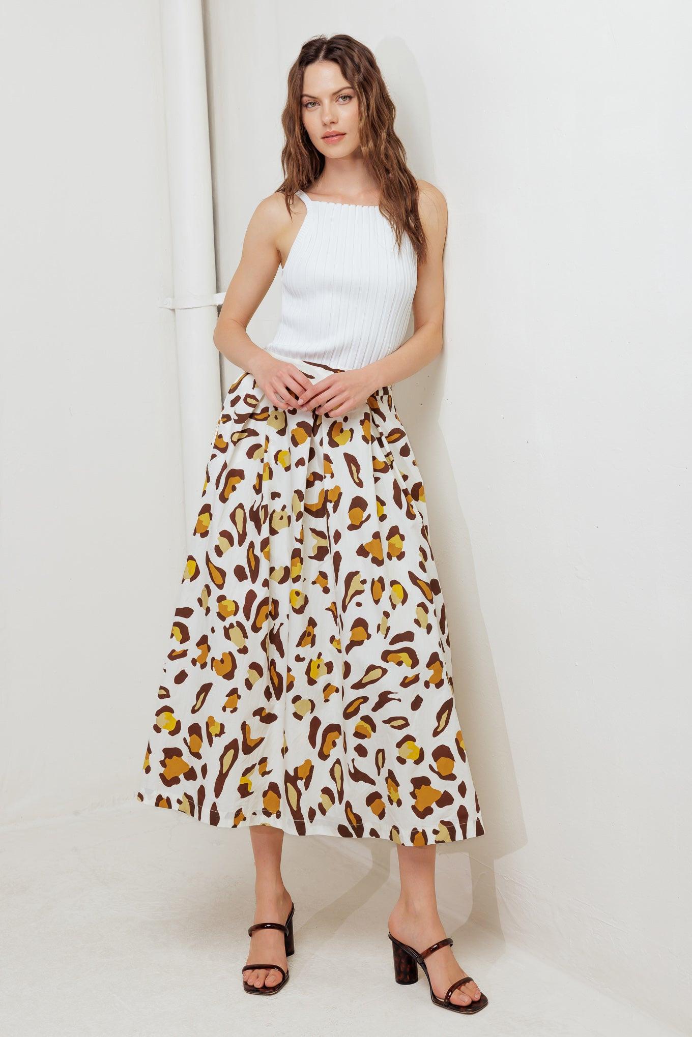 CITY JUNGLE WOVEN FULL SKIRT Flying Tomato