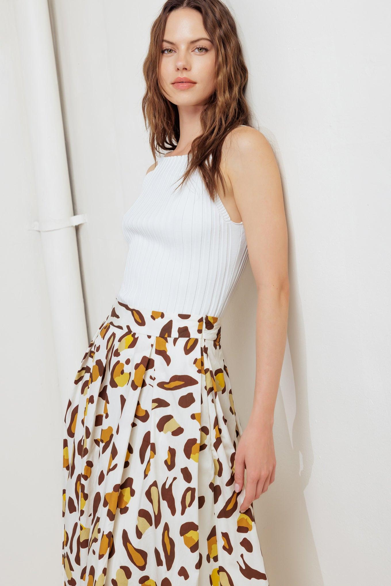 CITY JUNGLE WOVEN FULL SKIRT Flying Tomato