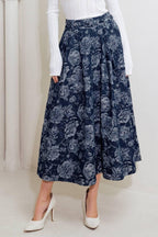 URBAN MUSE JACQUARD DENIM SKIRT Flying Tomato