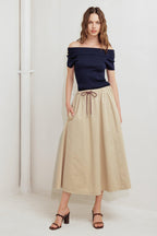 WEEKEND PARISIAN WOVEN MIDI SKIRT Flying Tomato
