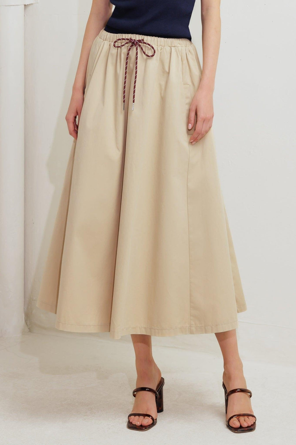WEEKEND PARISIAN WOVEN MIDI SKIRT Flying Tomato