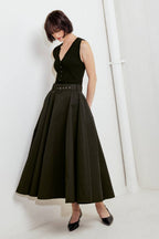 ROUGE ALLURE WOVEN FULL MIDI SKIRT Flying Tomato