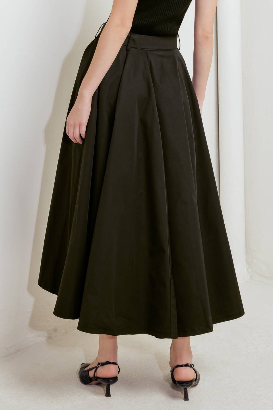 ROUGE ALLURE WOVEN FULL MIDI SKIRT Flying Tomato