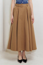 ROUGE ALLURE WOVEN FULL MIDI SKIRT Flying Tomato
